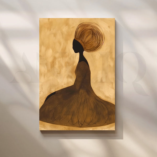 Golden Grace Canvas Painting for Bedroom