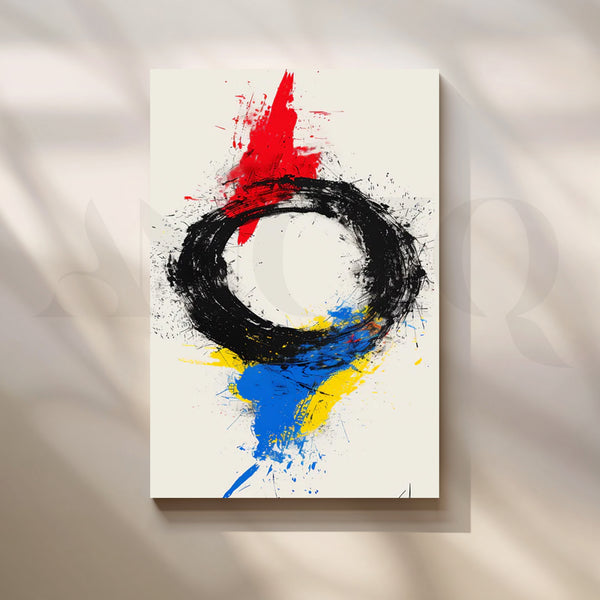 Enso Burst Canvas Painting for Living Room