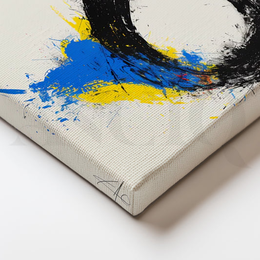 Enso Burst Canvas Painting for Living Room