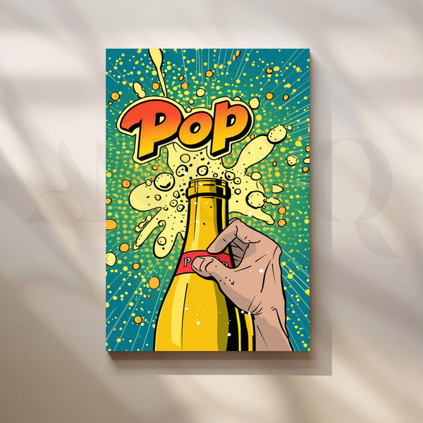 Champagne Pop Art Wall Poster