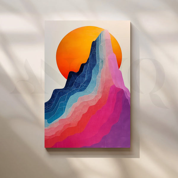 Gradient Peaks Canvas Artwork