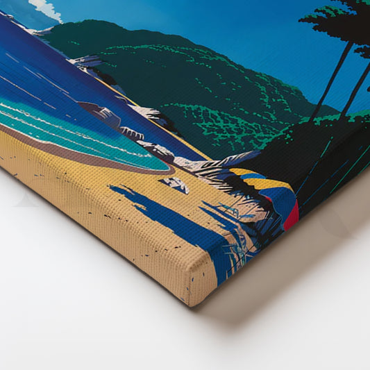 Tropical Beach Bliss Wall Painting