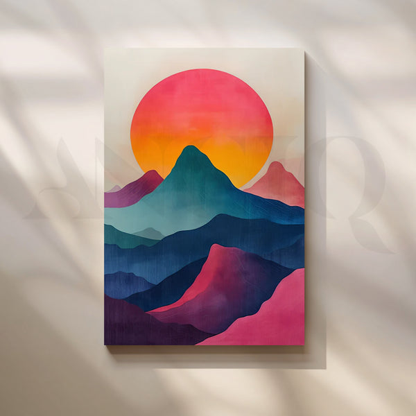 Sunrise Over Layers Canvas Artwork