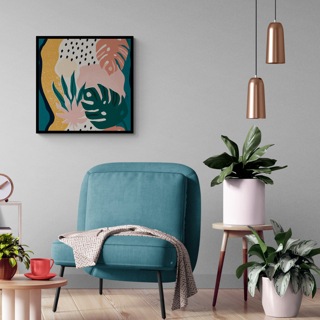 Boho art of leaves from anciq