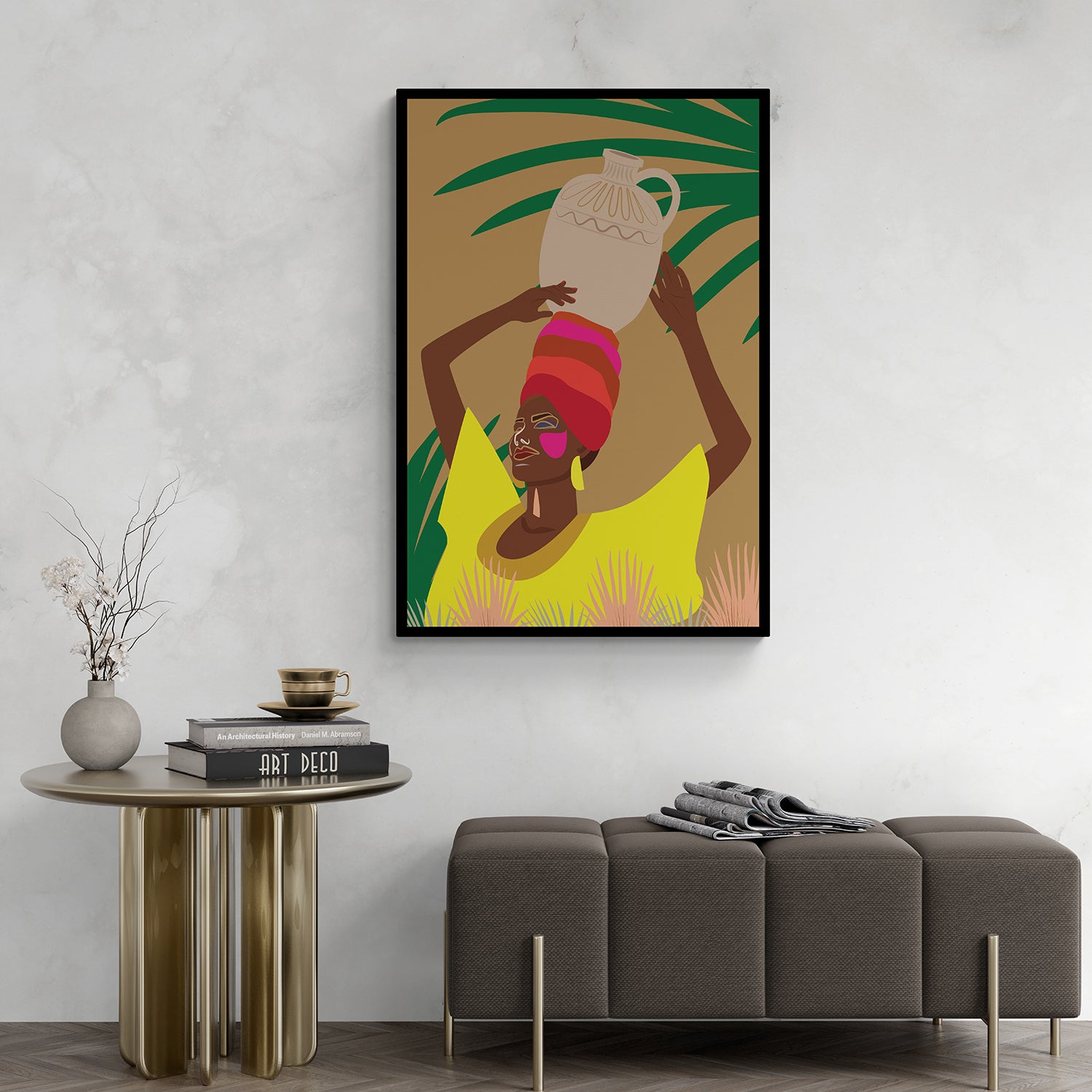 african women silhouette boho art from anciq