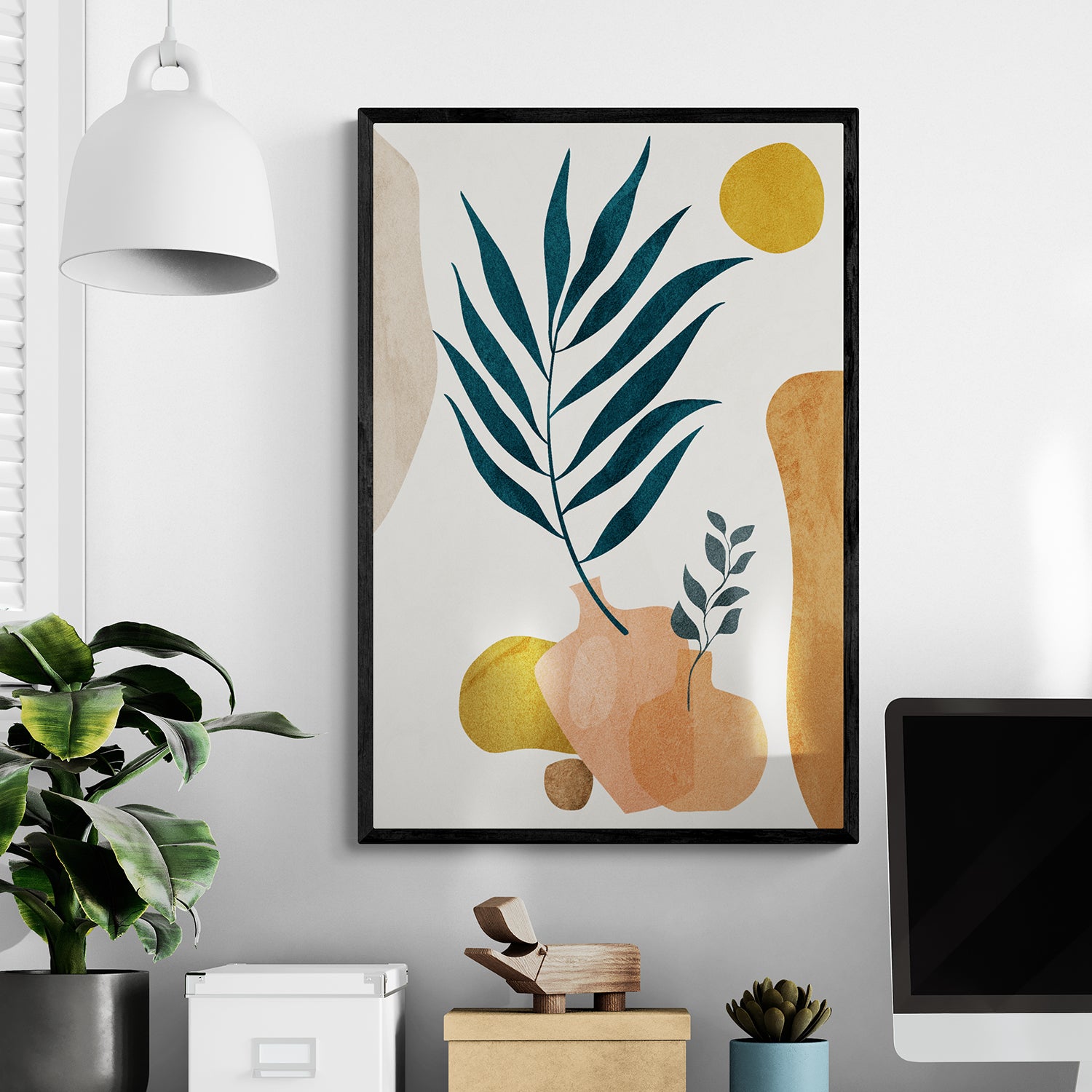 floral boho art from anciq