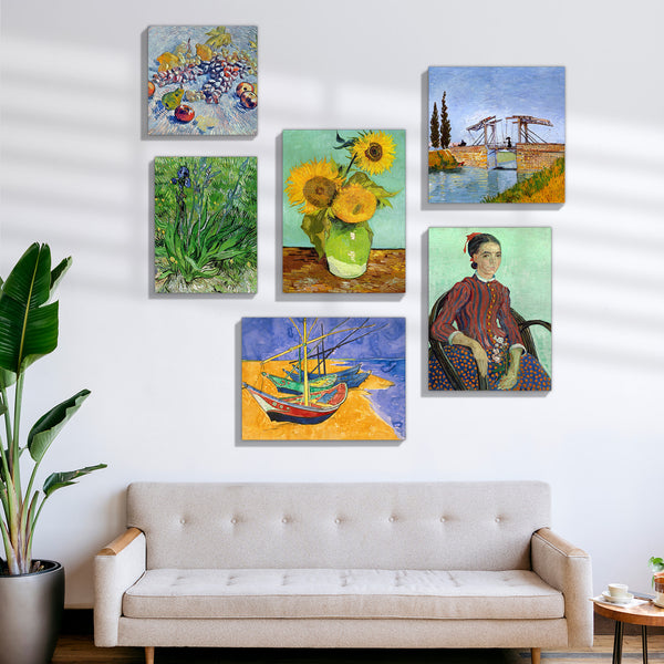 Van Gogh Inspired Classic Gallery Wall Canvas Artwork Set of 6