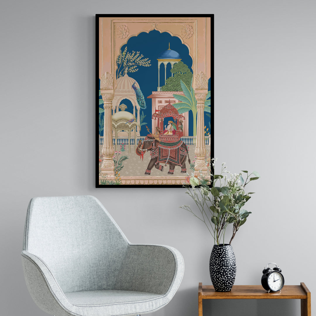 mughal art canvas print anciq