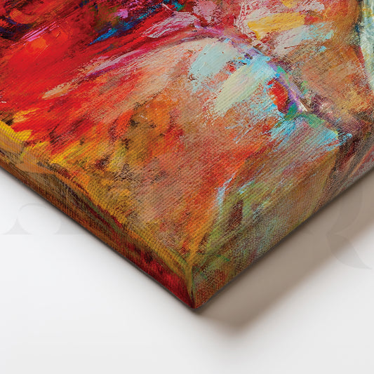 Sunbirds in Sapphire Canvas Artwork-img-01