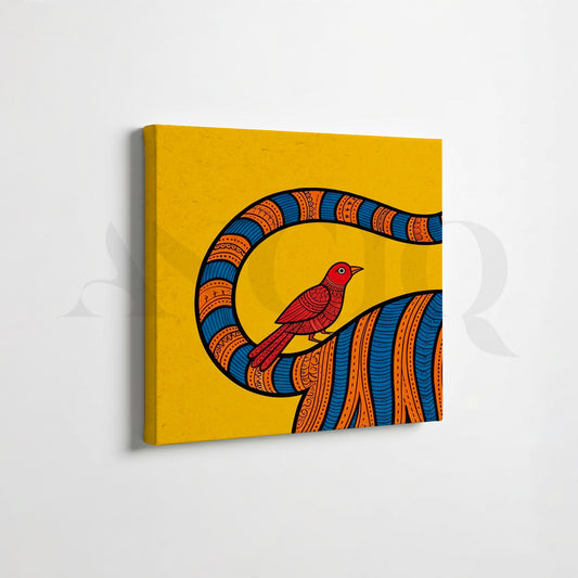 Bold Tiger Folk Gallery Wall Canvas Artwork Set of 6
