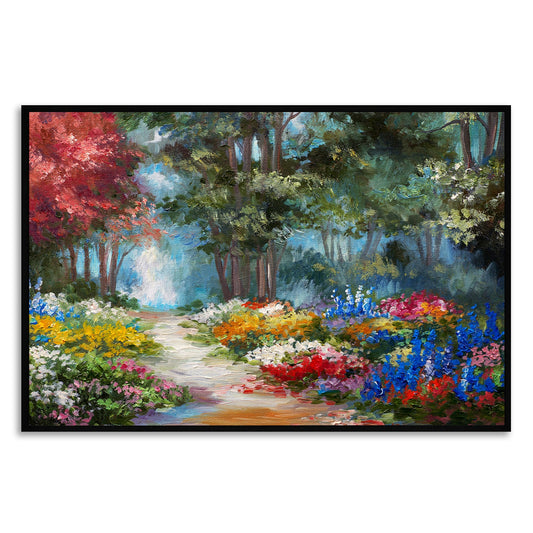 The Enchanting Flower Garden Canvas Wall Painting
