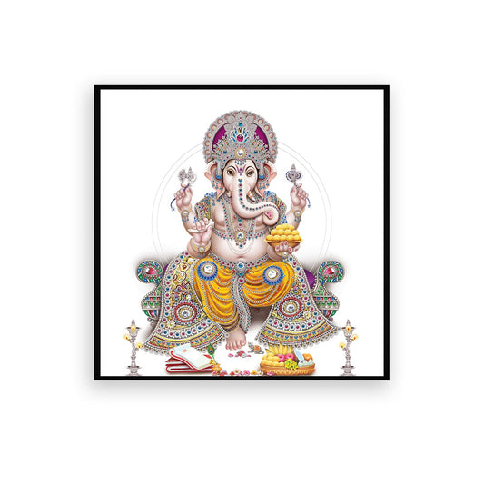 Devine Ganesha Canvas Wall Painting