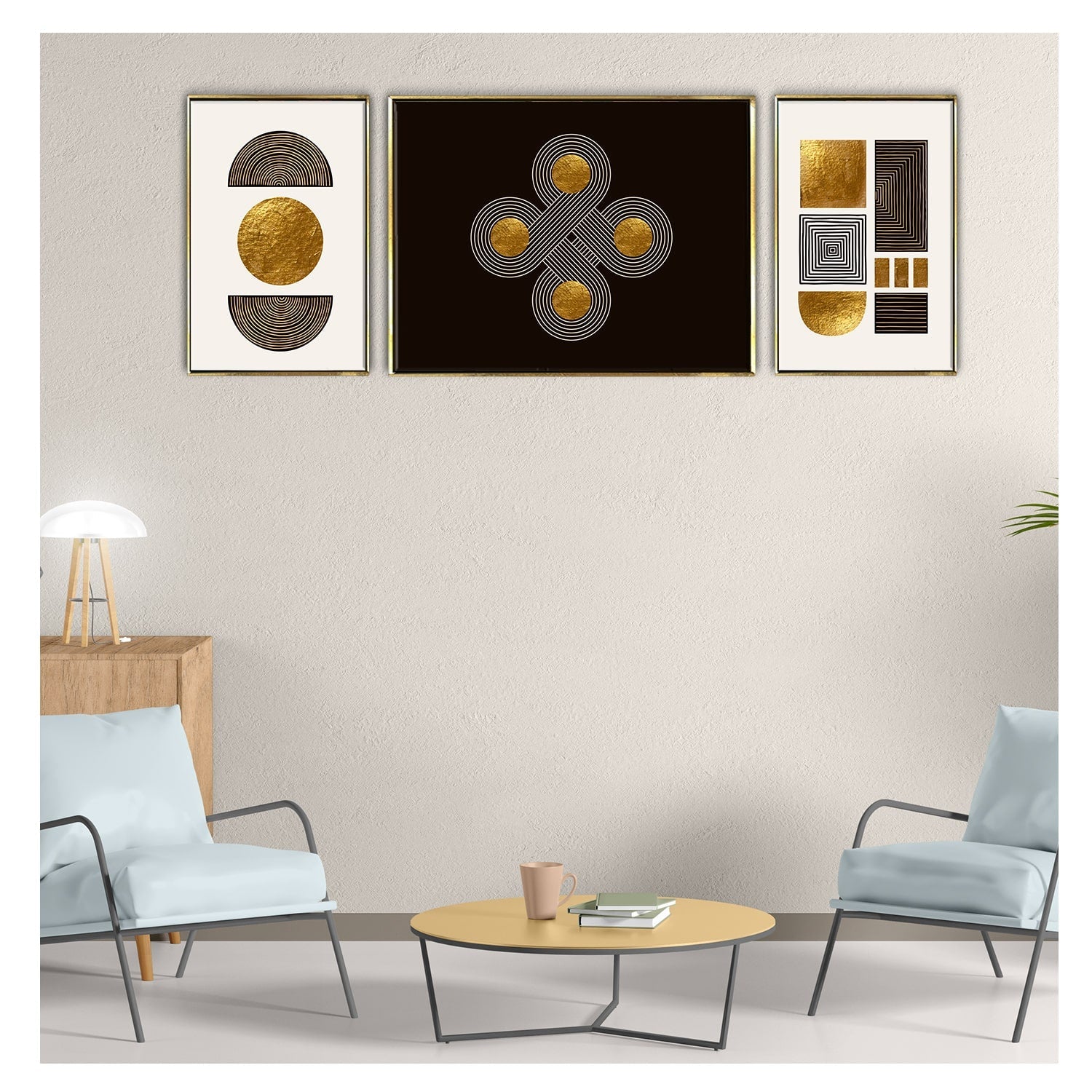 Fashionable modern Gold Circle