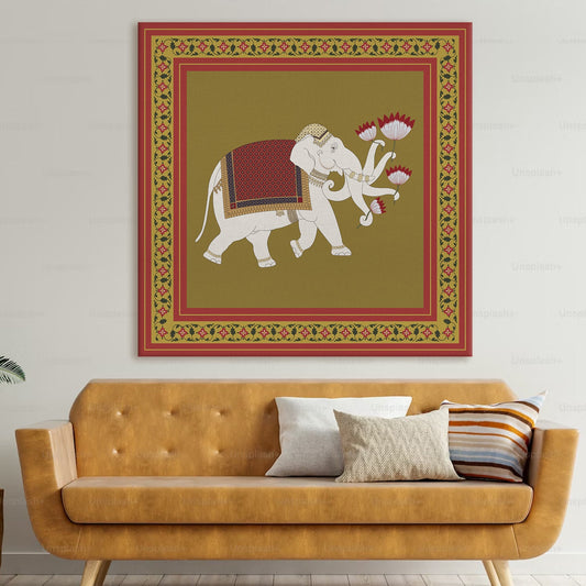 Mughal Indian Wall Art Large Size Canvas Painting For Bedroom wall Decoration