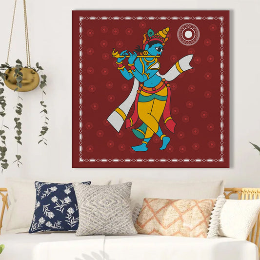 Indian Kalighat Wall Art Canvas Painting For Home and Office Wall Decoration