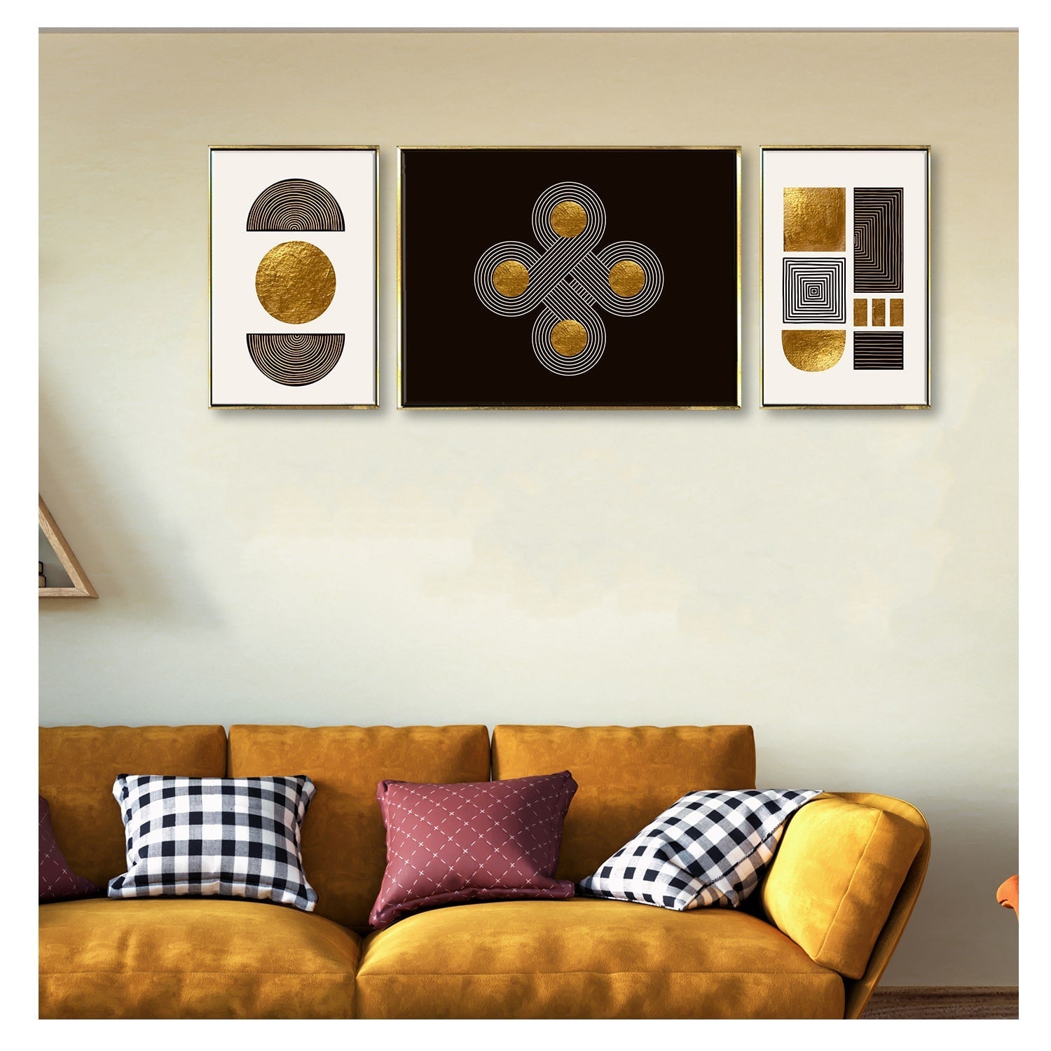 Fashionable modern Gold Circle