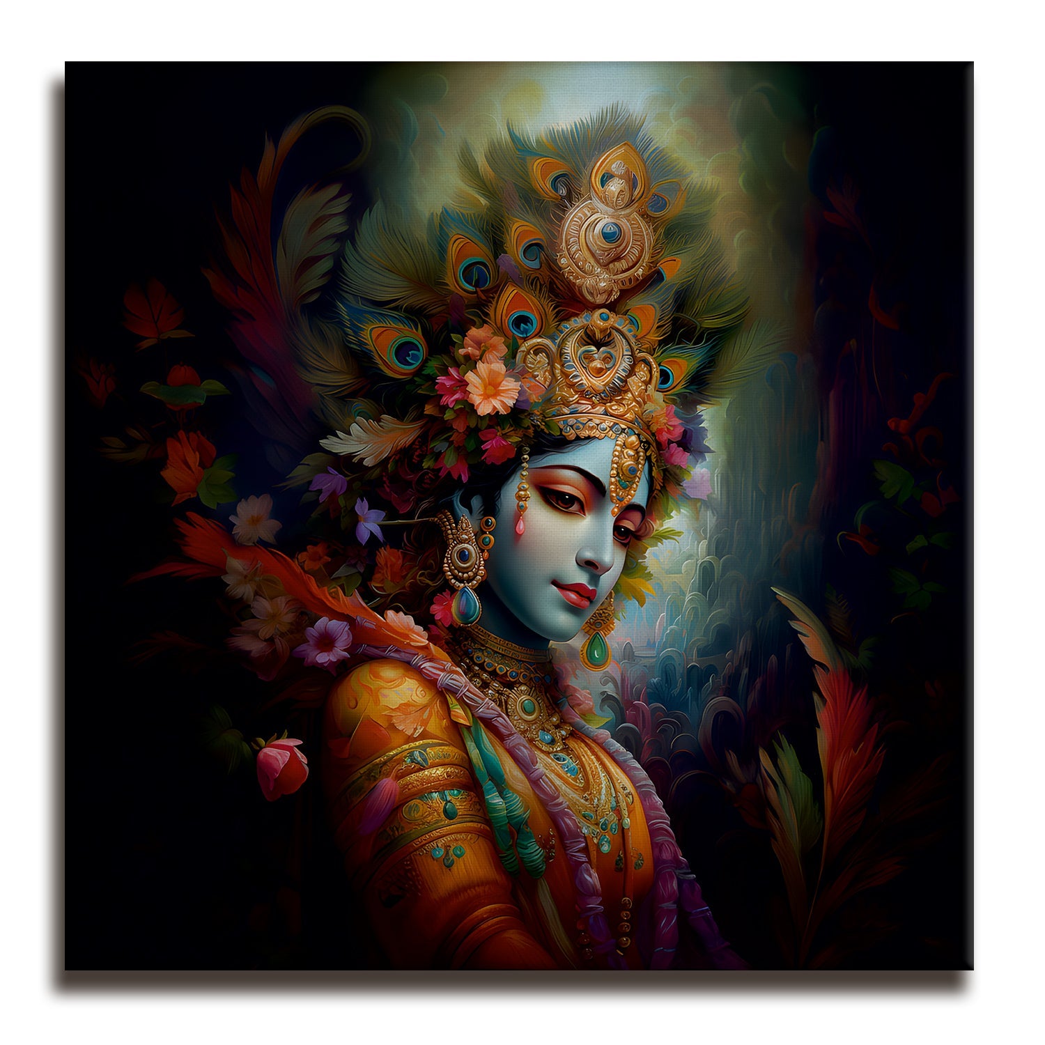 Load Krishna Wall Art Canvas Paintings