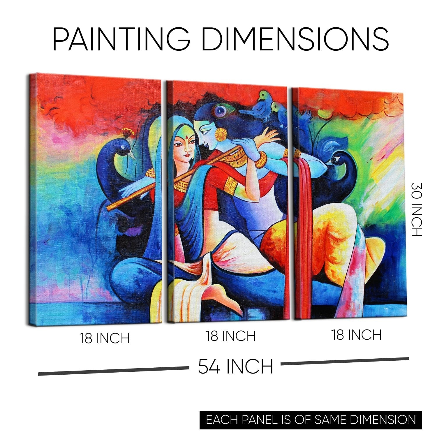 Radha Krishna Wall Art Canvas Paintings